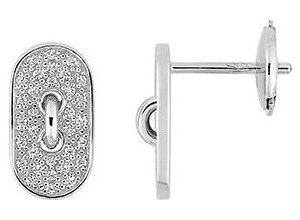 Boucles d'oreilles Or Blanc 18k Diamant 0.19ct GH SI