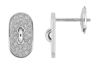 Boucles d'oreilles Or Blanc 18k Diamant 0.19ct GH SI