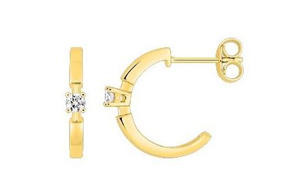 Boucles d'oreilles Or 18k Diamant 0.1ct GH P1