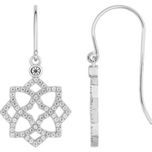 Boucles d'oreilles Or Blanc 18k Diamant 0.47ct GH P1P2