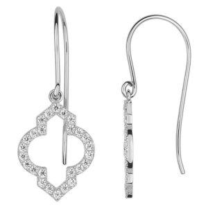 Boucles d'oreilles Or Blanc 18k Diamant 0.31ct GH P1P2