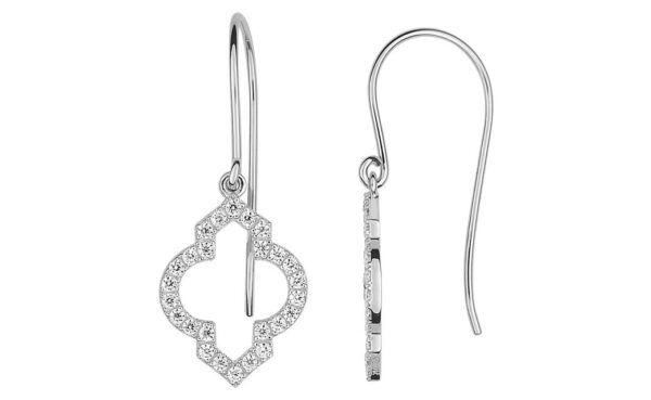 Boucles d'oreilles Or Blanc 18k Diamant 0.31ct GH P1P2