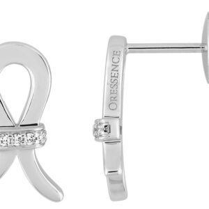 Boucles d'oreilles Or Blanc 18k Diamant 0.04ct