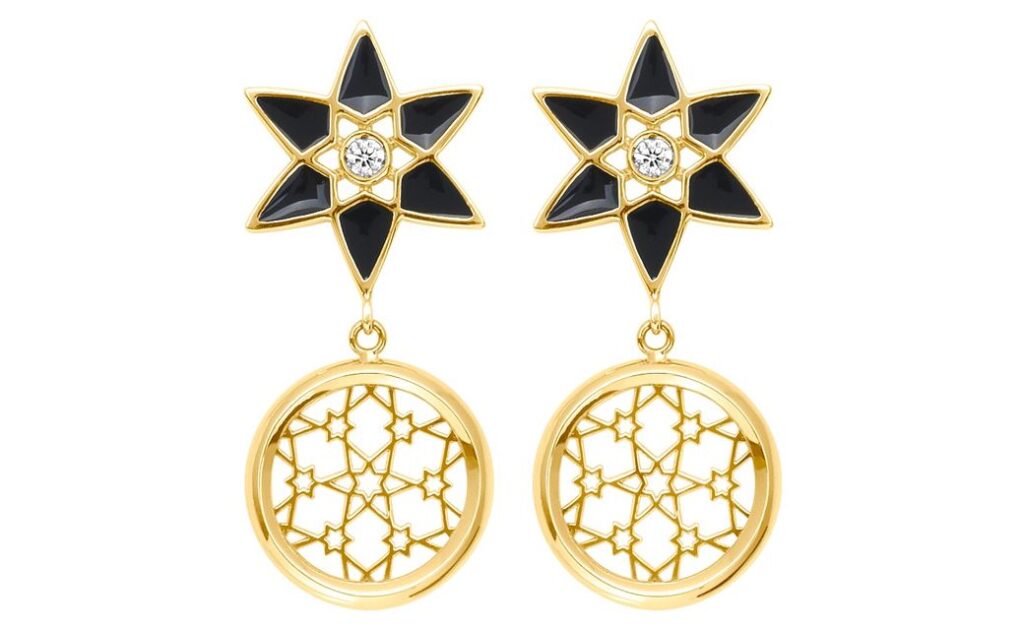 Boucles d'oreilles Pendantes Or 18k Diamant 0.06ct GH SI