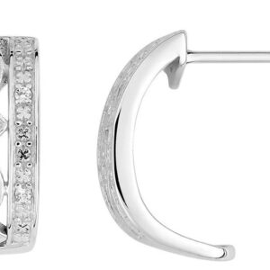 Boucles d'oreilles Pendantes Or Blanc Diamant 0.06ct GH P2