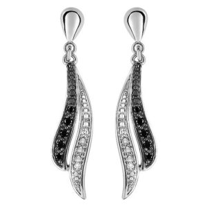 Boucles d'oreilles Pendantes Or Blanc 18k Diamant GH P1