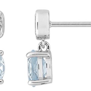 Boucles d'oreilles Pendantes Or Blanc Diamant 0.05ct GH P2