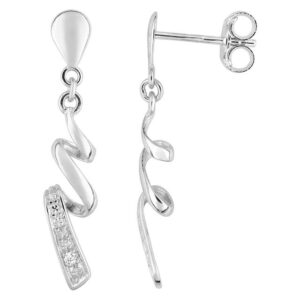 Boucles d'oreilles Or Blanc Diamant 0.01ct GH P2