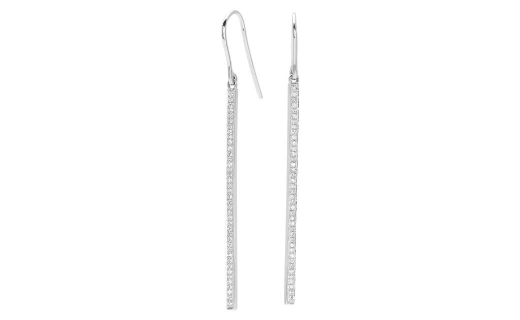 Boucles d'oreilles Or Blanc 18k Diamant 0.24ct GH P1