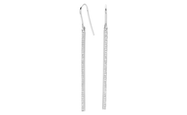 Boucles d'oreilles Or Blanc 18k Diamant 0.24ct GH P1