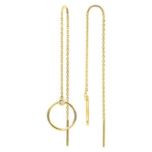 Boucles d'oreilles Or Jaune et Blanc 18k Diamant GH P1