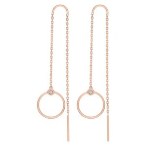 Boucles d'oreilles Or Rose et Blanc 18k Diamant GH P1