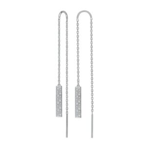 Boucles d'oreilles Or Blanc 18k Diamant 0.048ct GH P1