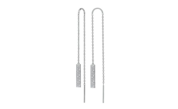 Boucles d'oreilles Or Blanc 18k Diamant 0.048ct GH P1